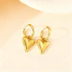 Heart Huggie Earrings